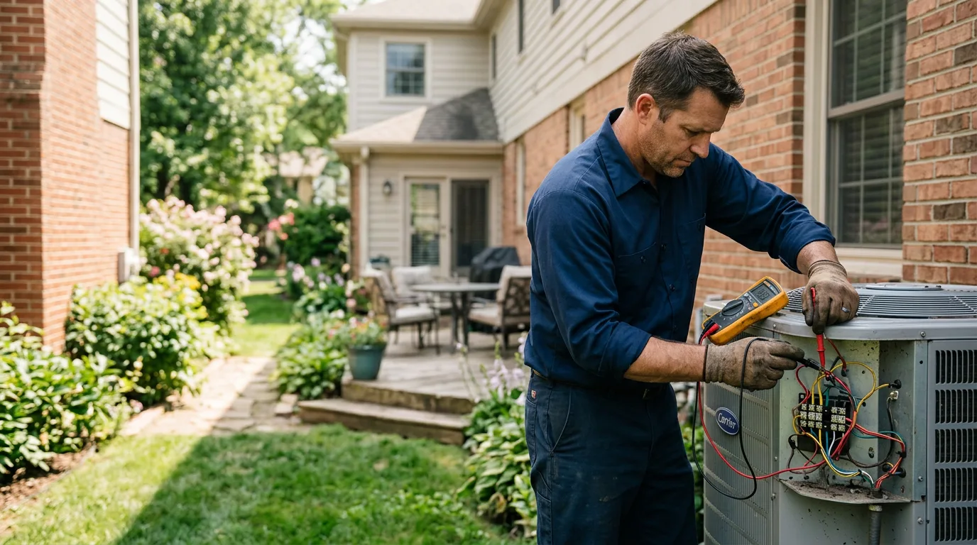 HVAC technician working near Delavan, WI